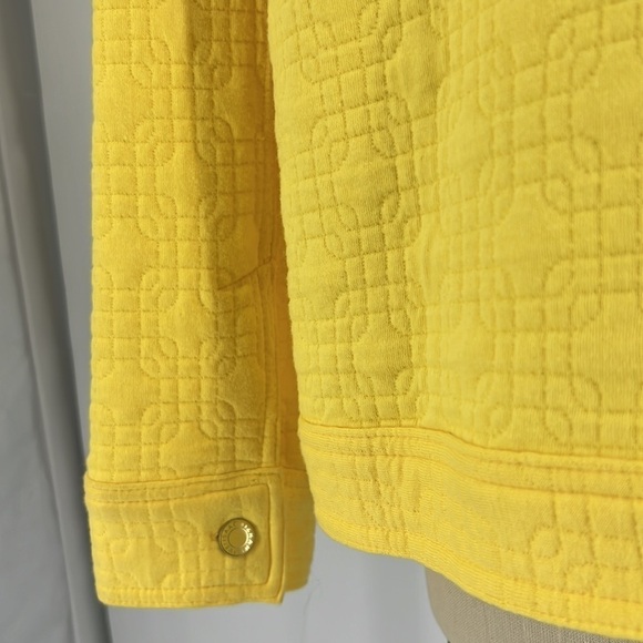 Isaac Mizrahi Live Jacket Quilted Button Up Neon Yellow Jacks Size 1X - Picture 3 of 11